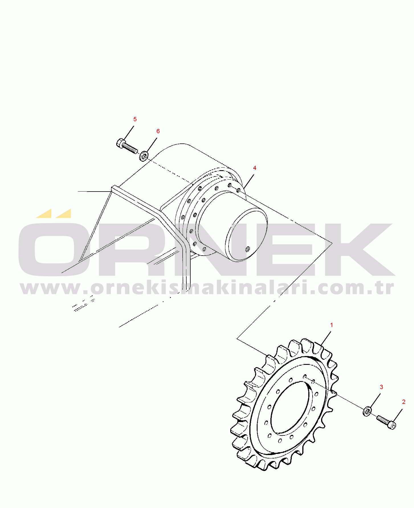 Komatsu PC95R-2 S/N 21D5210001-UP SPROCKET