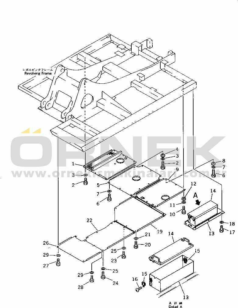 Komatsu PF5LC-1 S/N 10001-UP MACHINERY COMPARTMENT (4/5)(#10001-10195)