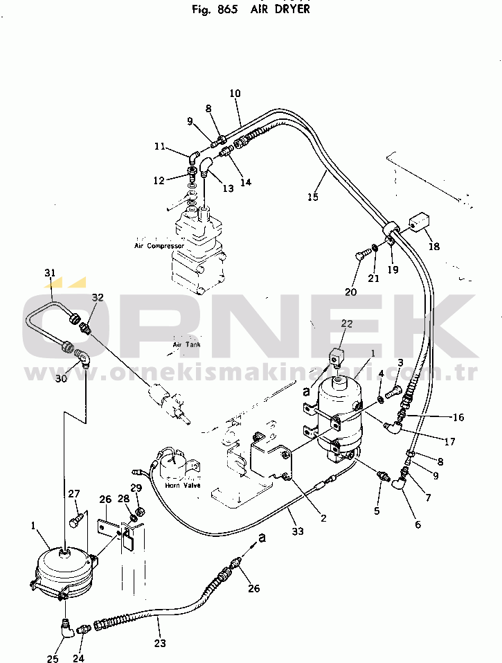 Komatsu PW100-1 S/N 1003-UP AIR DRYER