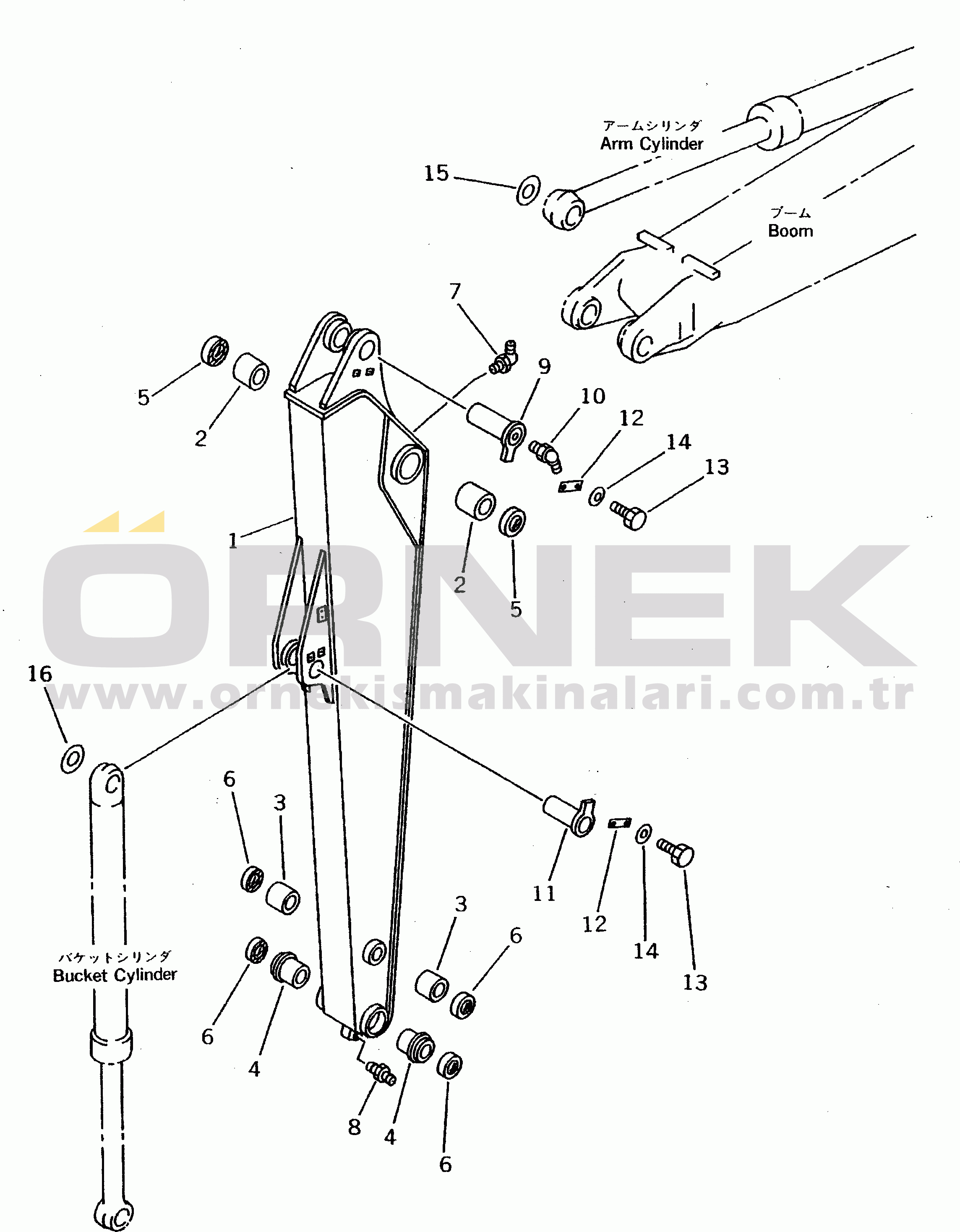 Komatsu PW100-3 S/N 1601-UP ARM(#2301-)