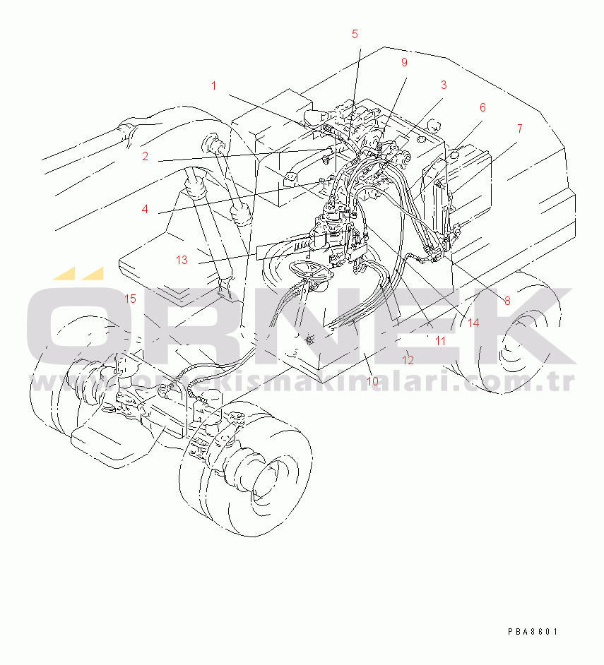 Komatsu PW100S-3B S/N 1601-UP PERIODICAL REPLACEMENT CRITICAL PARTS (2/3) (HYDRAULIC HOSE)(#2301-)