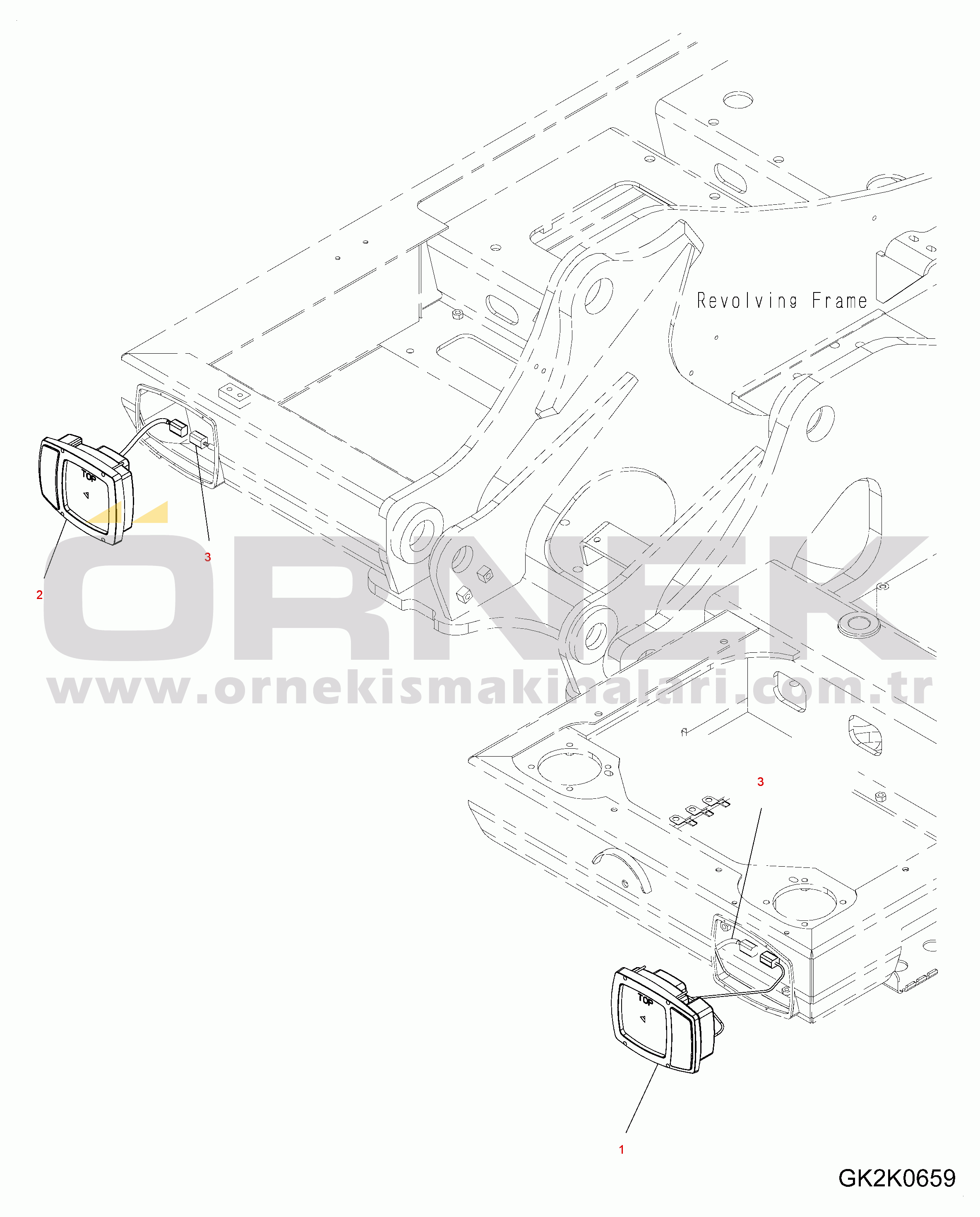 Komatsu PW160-7E0 S/N H55051-UP HEAD LIGHT (EXCEPT UK)