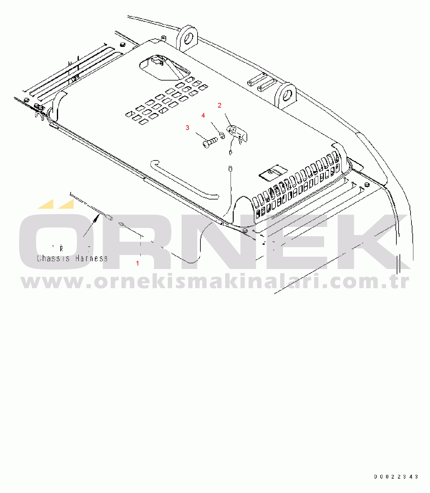 Komatsu PW160-7E0 S/N H55051-UP ENGINE ROOM LAMP