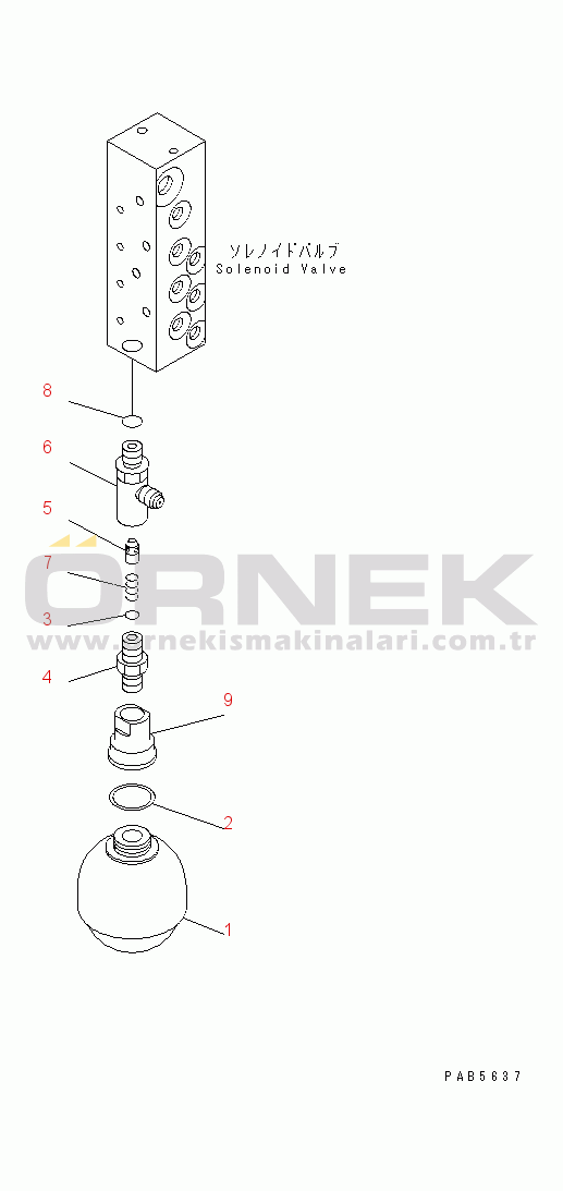 Komatsu PW170ES-6K S/N K30001-UP SHUTTLE VALVE LINE (ACCUMULATOR)(#K30001-K30367)