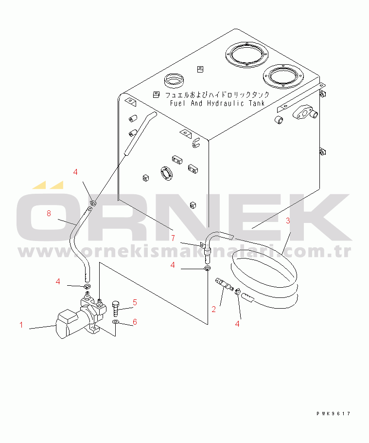 Komatsu PW170ES-6K S/N K30001-UP REFUELLING SYSTEM(#K32001-K34000)