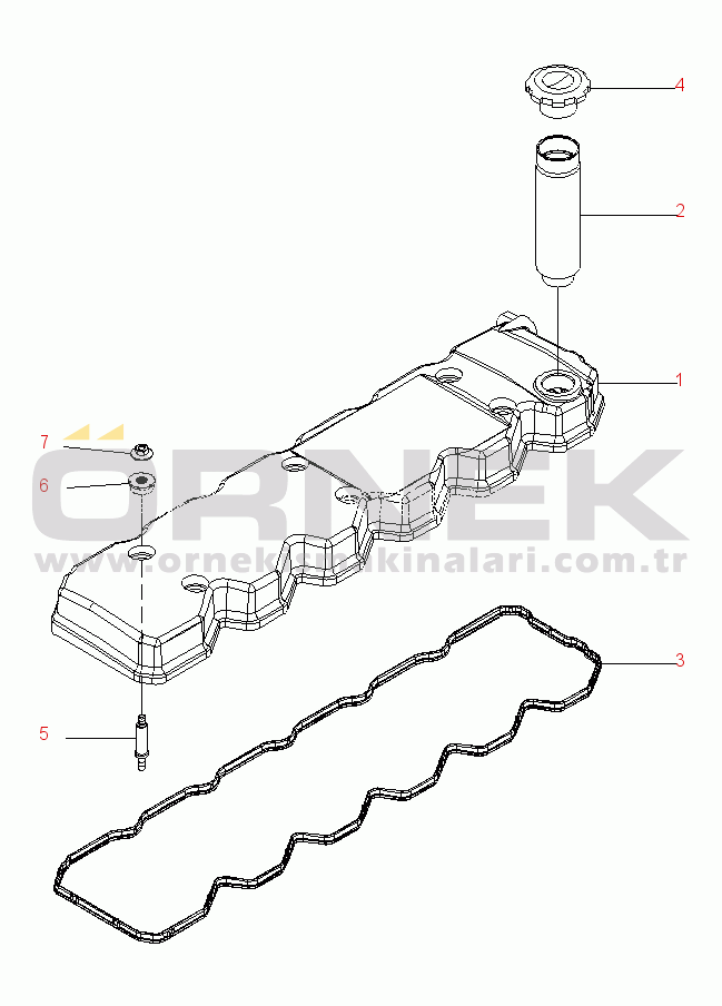 Komatsu PW180-7E0 S/N H55051-UP HEAD COVER