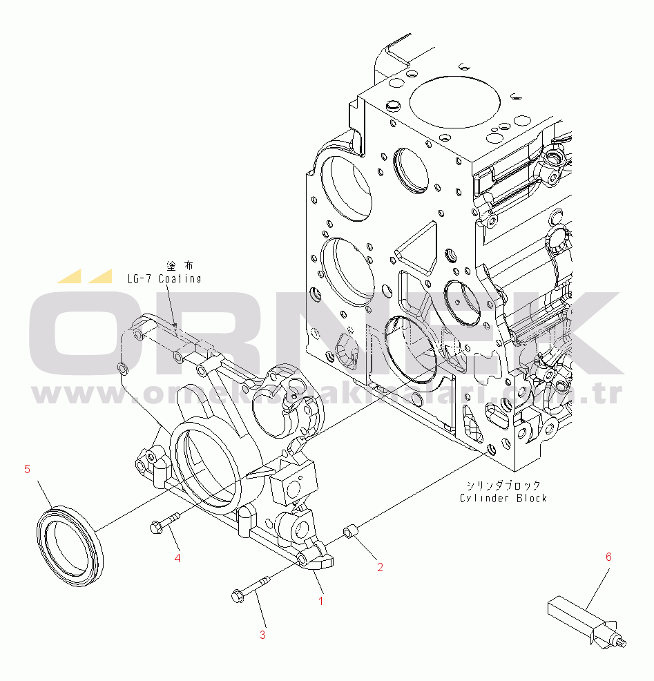 Komatsu PW180-7E0 S/N H55051-UP FRONT GEAR COVER