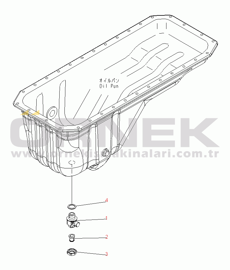 Komatsu PW180-7E0 S/N H55051-UP OIL PAN DRAIN
