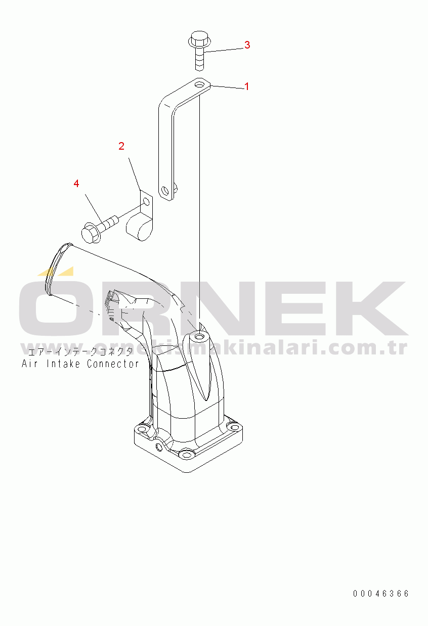 Komatsu PW180-7E0 S/N H55051-UP WIRING HARNESS BRACKET