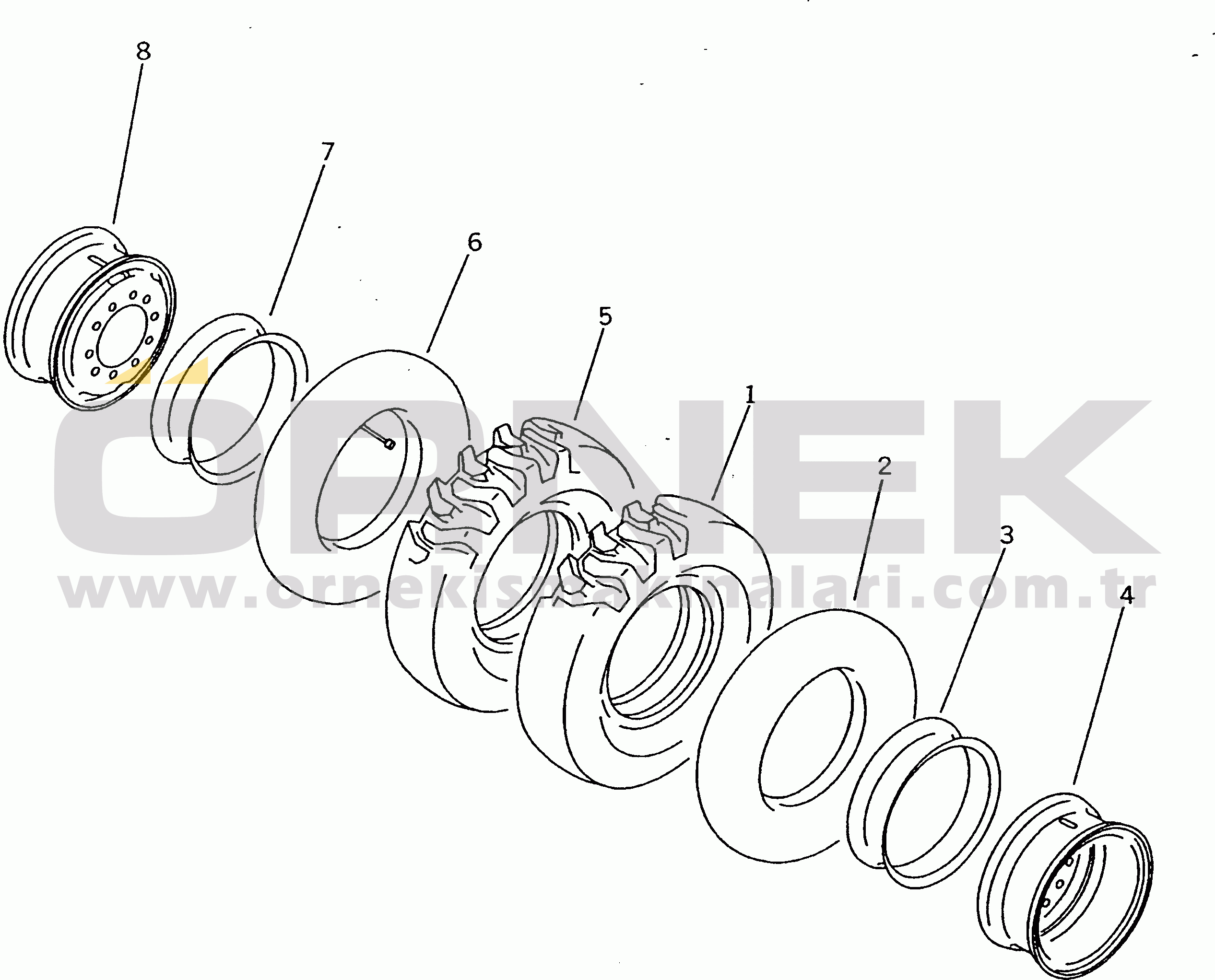Komatsu PW200-1 S/N 10001-UP WHEEL¤ L.H.