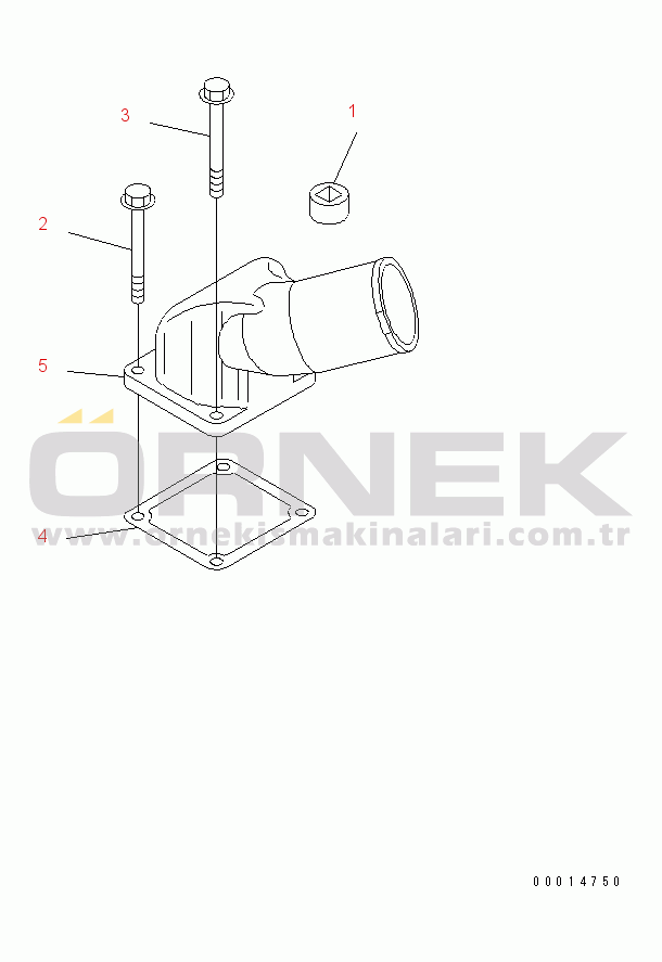 Komatsu PW200-7 S/N H50051-UP AIR CONNECTOR(#21515446-)