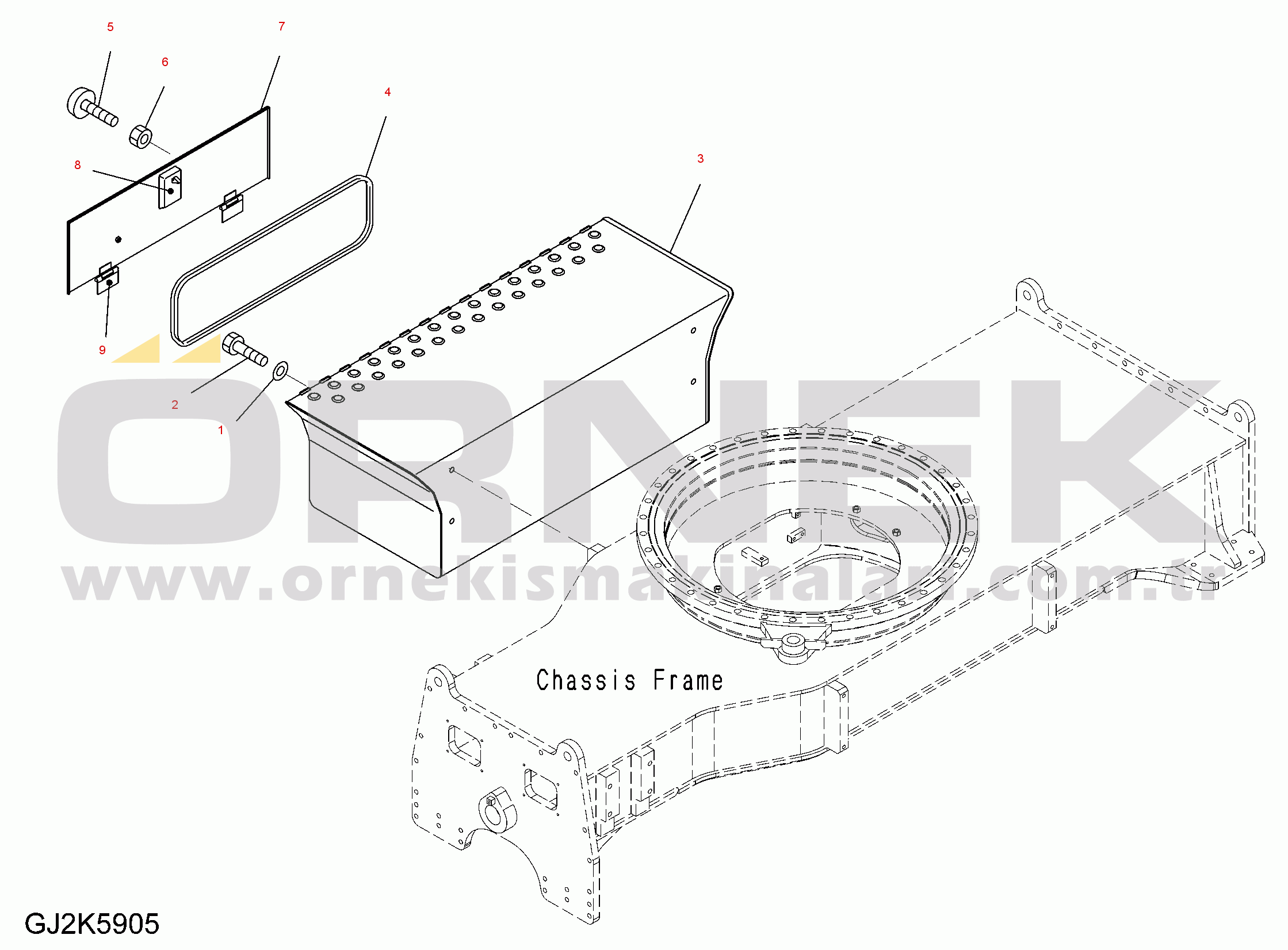 Komatsu PW220-7H S/N H50051-UP TOOL BOX, RHS