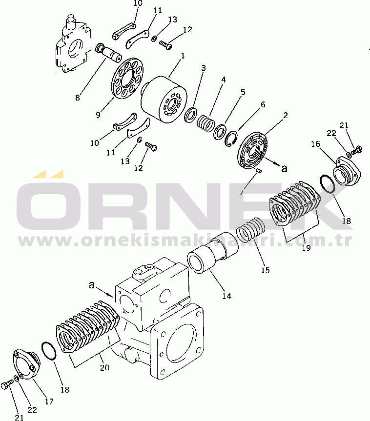 Komatsu PW60-3 S/N 2001-UP HYDRAULIC PUMP¤ REAR (2/2)
