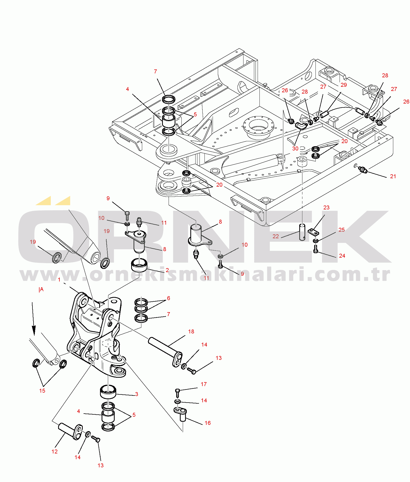 Komatsu PW95R-2 S/N 21D0210001-UP SWING BRACKET