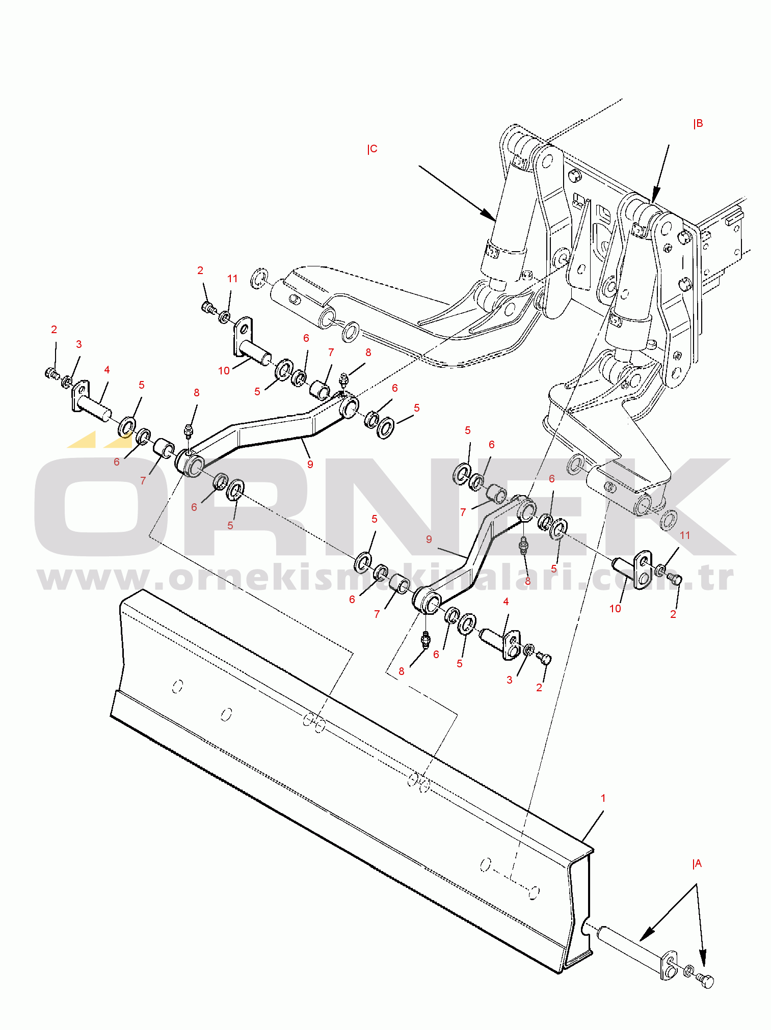 Komatsu PW95R-2 S/N 21D0210001-UP FRONT BLADE