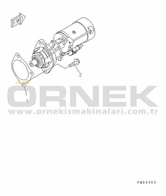 Komatsu S4D102E-1E-Z S/N 26200163-UP STARTING MOTOR MOUNTING(#26200163-26236431)