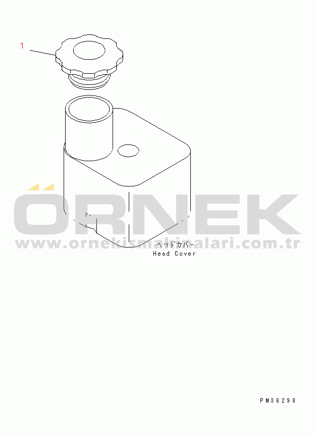 Komatsu S4D102E-1F S/N 26200163-UP OIL FILLER CAP(#26200163-26202772)