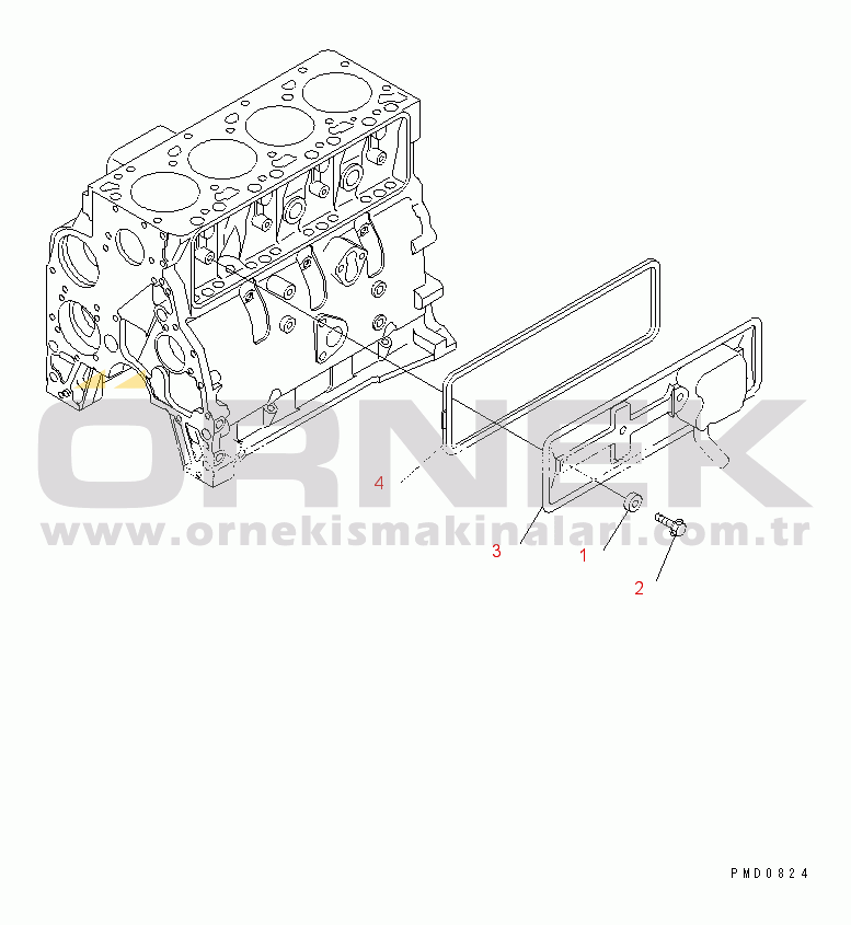 Komatsu S4D102E-1E-2Z S/N 26200163-UP CAMFOLLOWER COVER(#26200163-26230914)