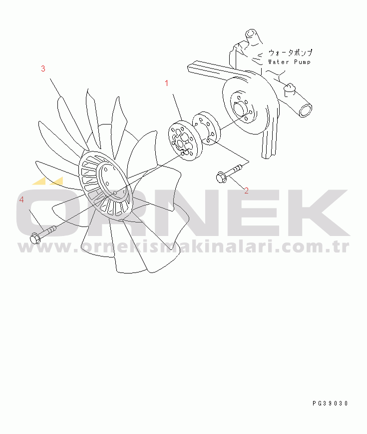 Komatsu S4D95L-1L S/N 135080-UP COOLING FAN (10-BLADE TYPE)