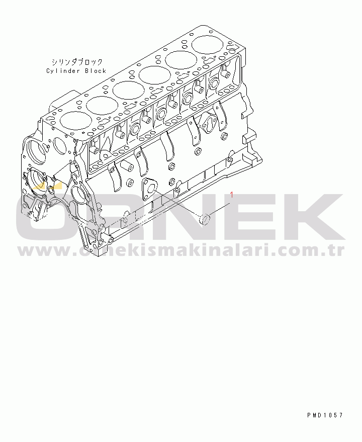 Komatsu S6D102E-1F-US S/N 26200929-UP CYLINDER BLOCK BLIND PLUG(#26200939-)