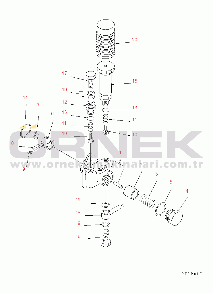 Komatsu S6D95L-1KK-1 S/N 35360-UP FUEL INJECTION PUMP (FEED PUMP)(#60958-)