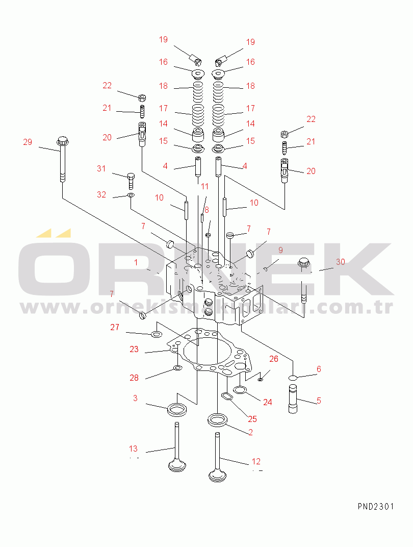 Komatsu SA12V140-1E-47 S/N 10001-UP CYLINDER HEAD(#11029-)