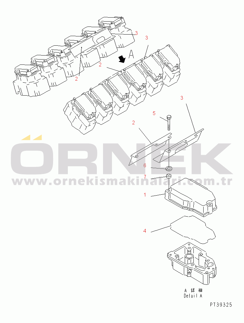 Komatsu SA12V140-1E-47 S/N 10001-UP HEAD COVER AND SHIELD PLATE(#10100-10780)