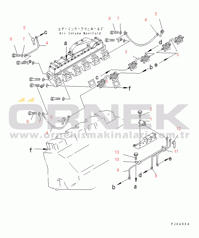 Komatsu SA12V140-1E-47 S/N 10001-UP HEATER SWITCH (2/2) (R.H. BANK)(#10100-10232)