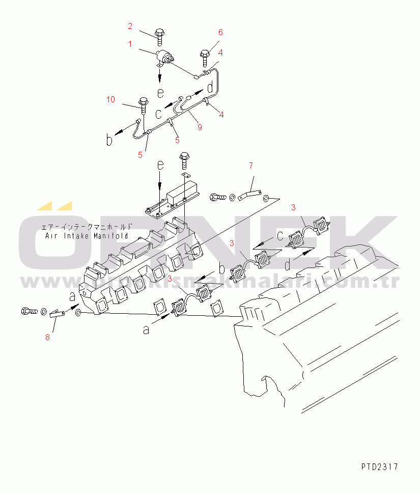 Komatsu SA12V140-1E-47 S/N 10001-UP HEATER SWITCH (2/2) (R.H. BANK)(#10233-)