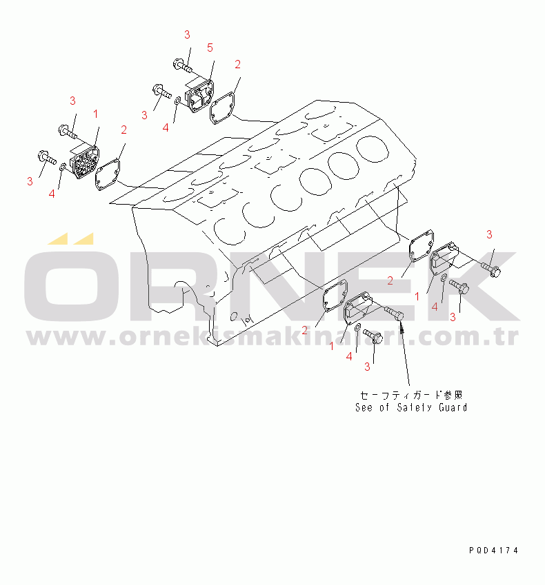 Komatsu SA12V140-1E-47 S/N 10001-UP CAMFOLLOWER COVER(#11167-)