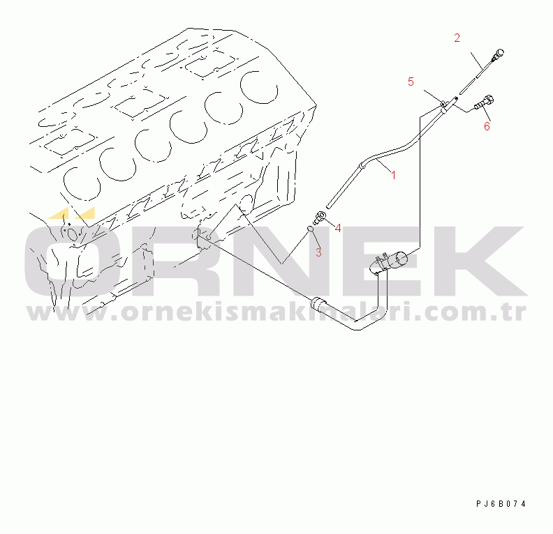 Komatsu SA12V140-1E-47 S/N 10001-UP OIL LEVEL GAUGE(#11042-)