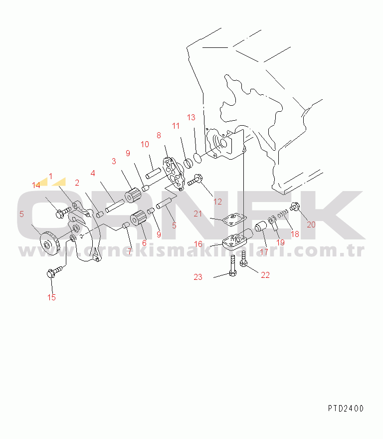 Komatsu SA12V140-1E-47 S/N 10001-UP OIL PUMP(#11042-)