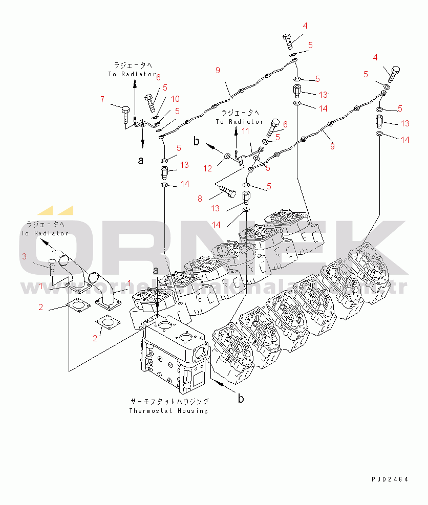 Komatsu SA12V140-1E-47 S/N 10001-UP AIR VENT(#10372-10780)