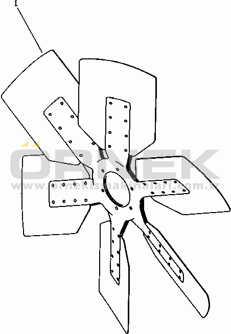 Komatsu SA12V140-1E-47 S/N 10001-UP COOLING FAN(#10100-12124)