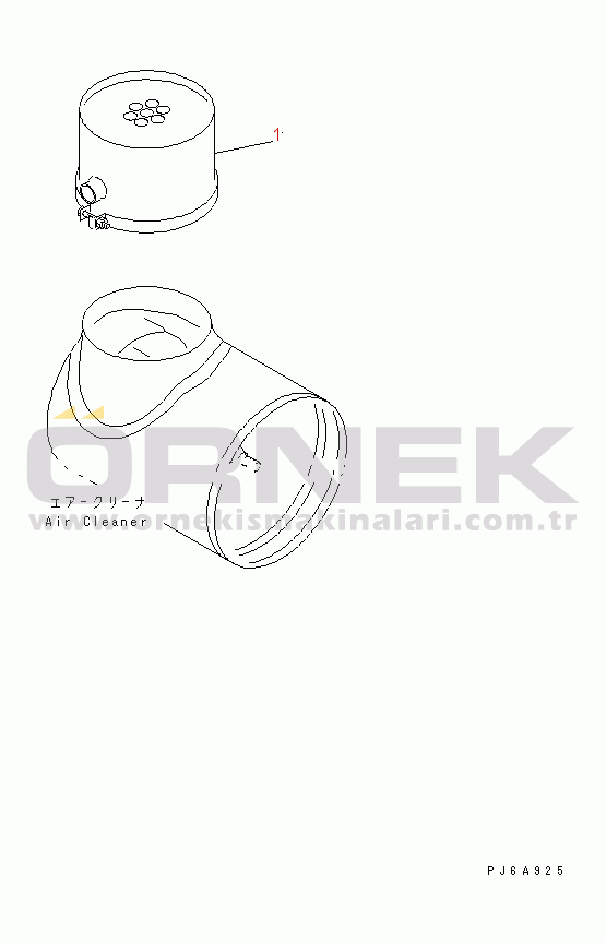 Komatsu SA12V140-1E-47 S/N 10001-UP PRE CLEANER(#11926-)