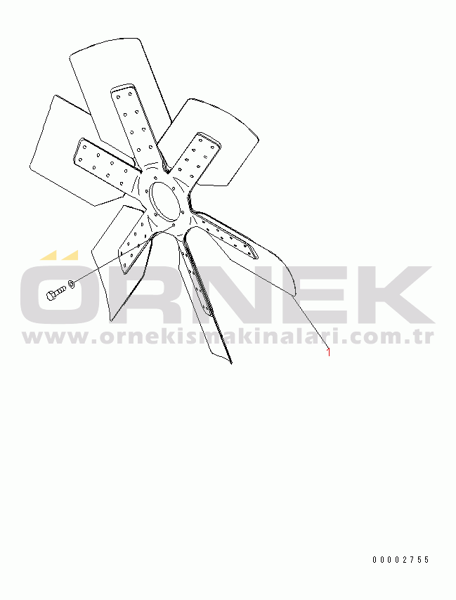 Komatsu SA12V140-1S-WA S/N 11640-UP COOLING FAN (NOISE SUPPRESSION SPEC.)(#13304-)