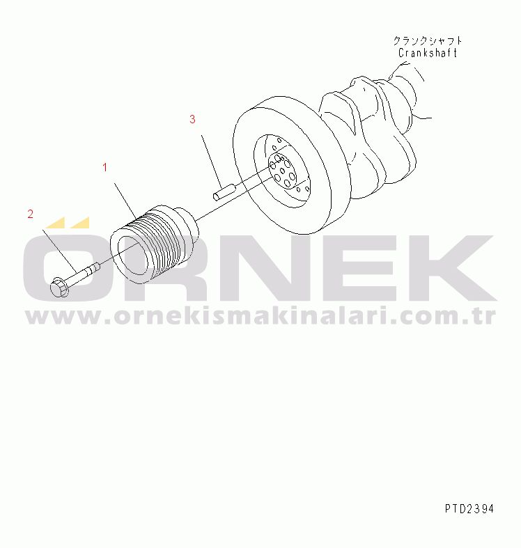 Komatsu SA12V140-1A-A S/N 10001-UP CRANK PULLEY (PULLEY DIAMETER 182MM)