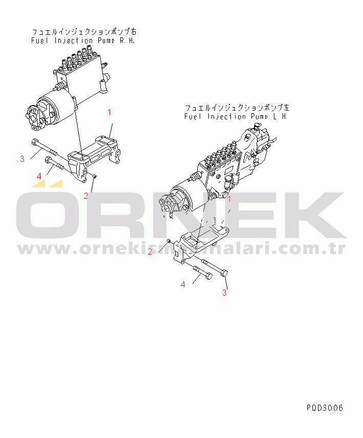 Komatsu SA12V140-1S-DA S/N 10001-UP FUEL INJECTION PUMP BRACKET(#10001-12669)