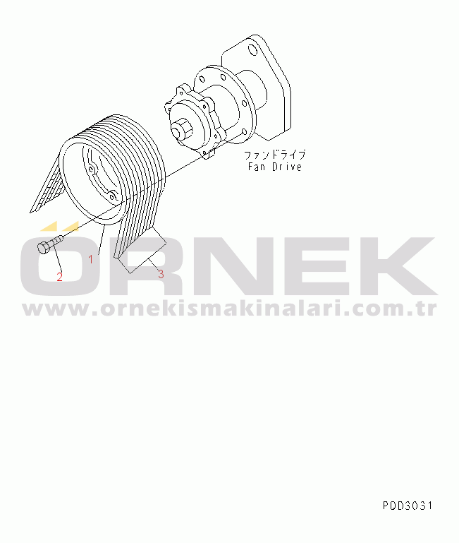 Komatsu SA12V140-1S-DA S/N 10001-UP FAN PULLEY(#10001-16845)