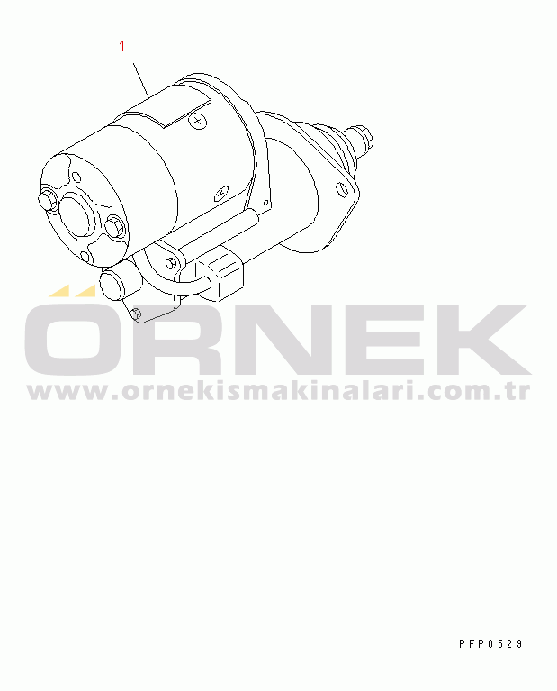 Komatsu SA4D102E-1AB S/N 21240928-UP STARTING MOTOR