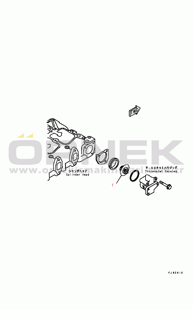 Komatsu SA6D102E-2 S/N 30379212-UP THERMOSTAT