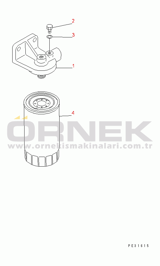 Komatsu SA6D108-1A-7T S/N 10001-UP PRE-FUEL FILTER (WITH WATER SEPARATOR)(#14012-30193)