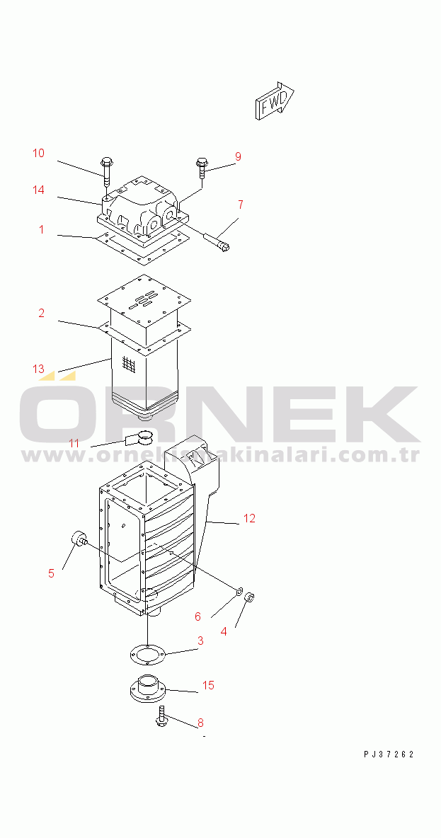 Komatsu SA6D108-1D S/N 15265-UP AFTER COOLER (INNER PARTS)(#16355-)