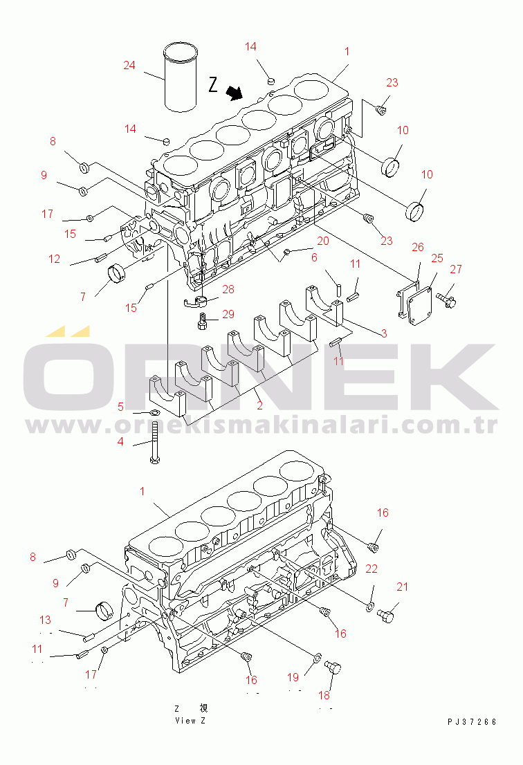 Komatsu SA6D108-1D S/N 15265-UP CYLINDER BLOCK(#16381-21159)