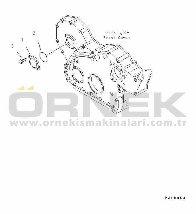 Komatsu SA6D108-1D S/N 15265-UP FRONT COVER MOUNTING(#21184-)