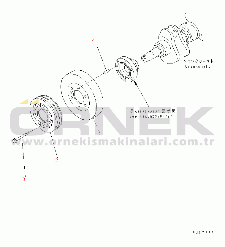 Komatsu SA6D108-1D S/N 15265-UP DAMPER AND CRANK PULLEY