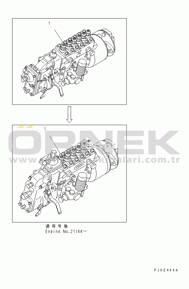Komatsu SA6D108-1D S/N 15265-UP FUEL INJECTION PUMP(#16381-)