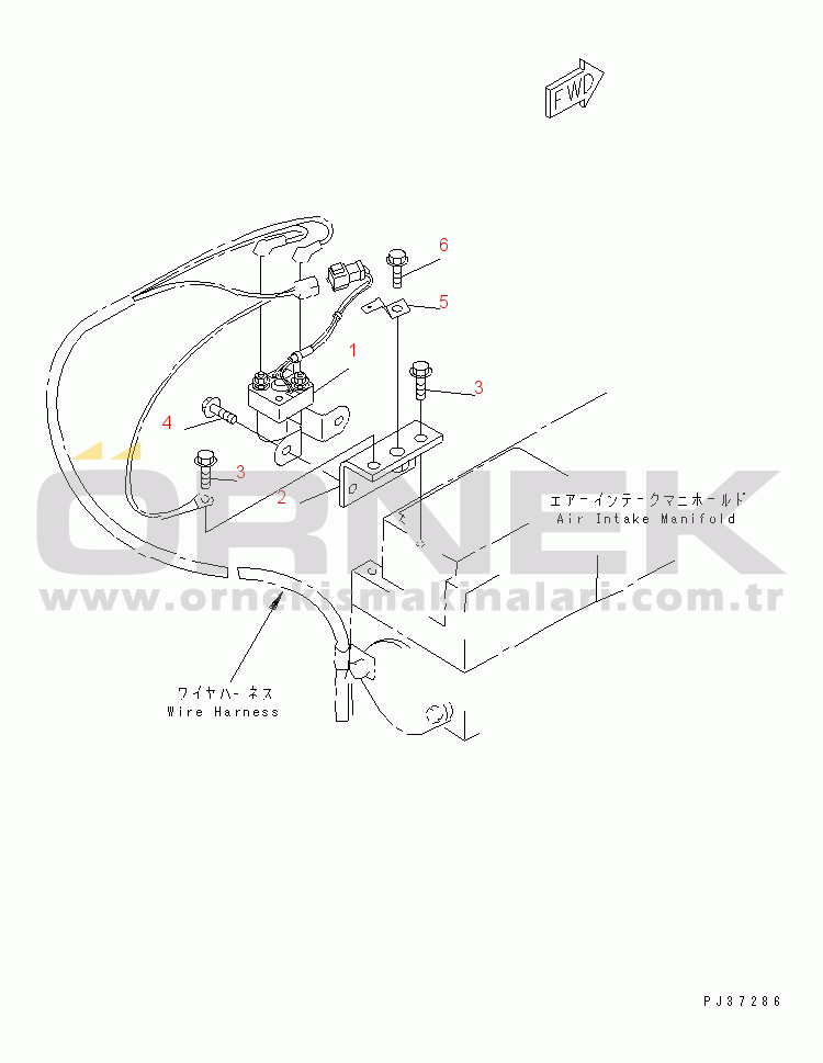 Komatsu SA6D108-1D S/N 15265-UP GLOW RELAY