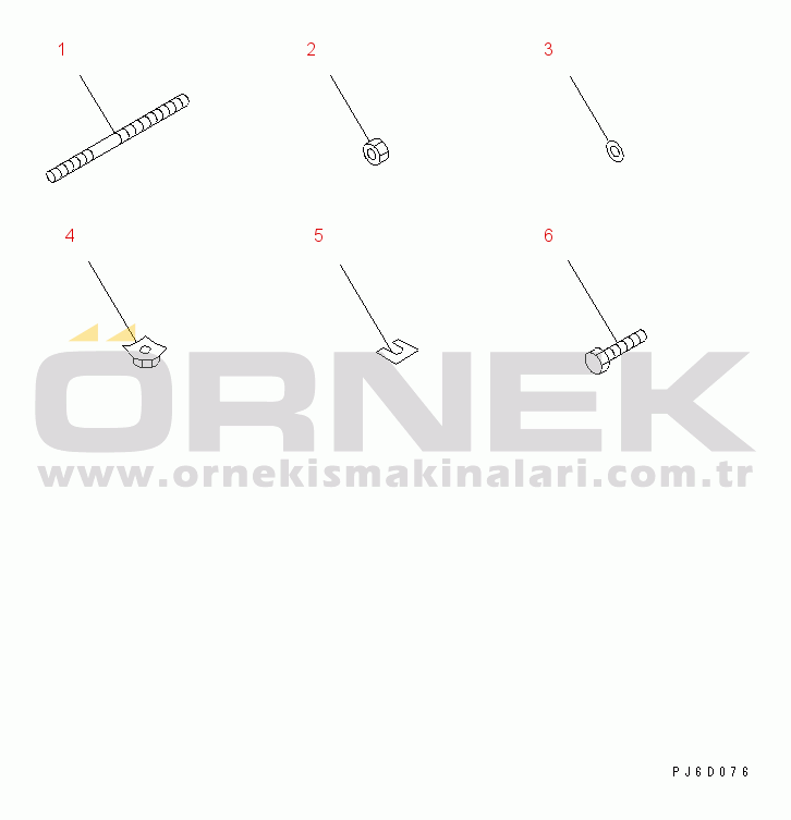 Komatsu SA6D108-1D S/N 15265-UP MARINE ENGINE MOUNTING (FORWARDED INDIVIDUALLY PARTS)