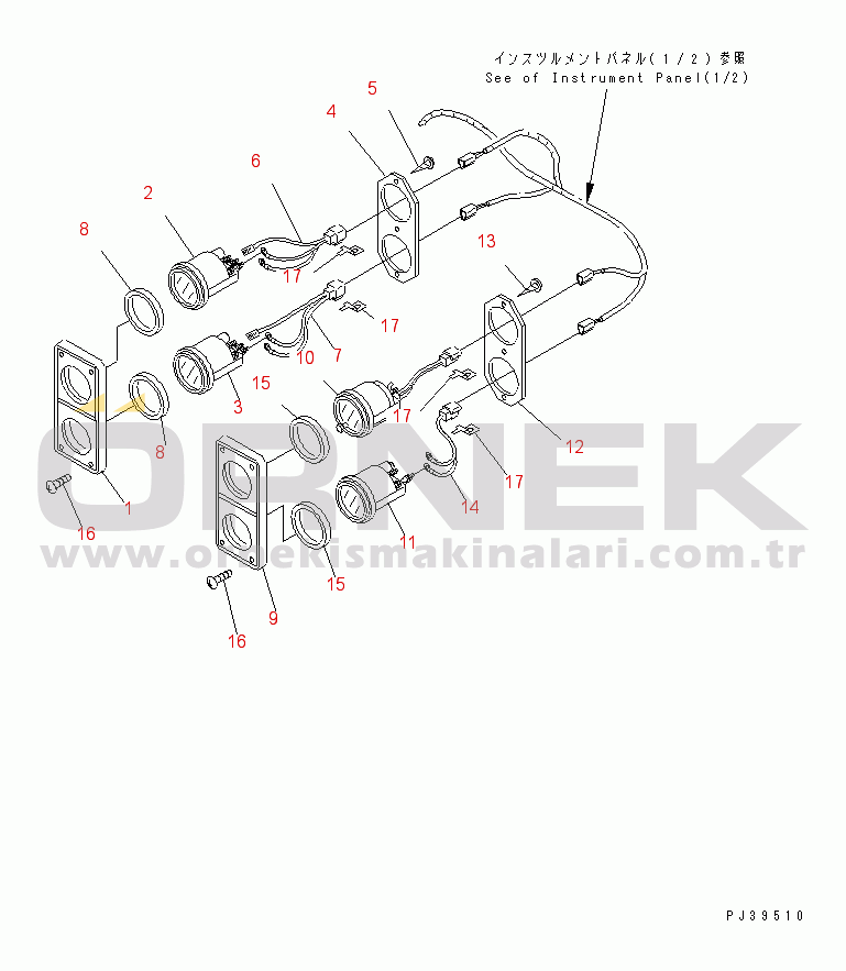 Komatsu SA6D108-1D S/N 15265-UP INSTRUMENT PANEL (2/2)(#15265-21177)
